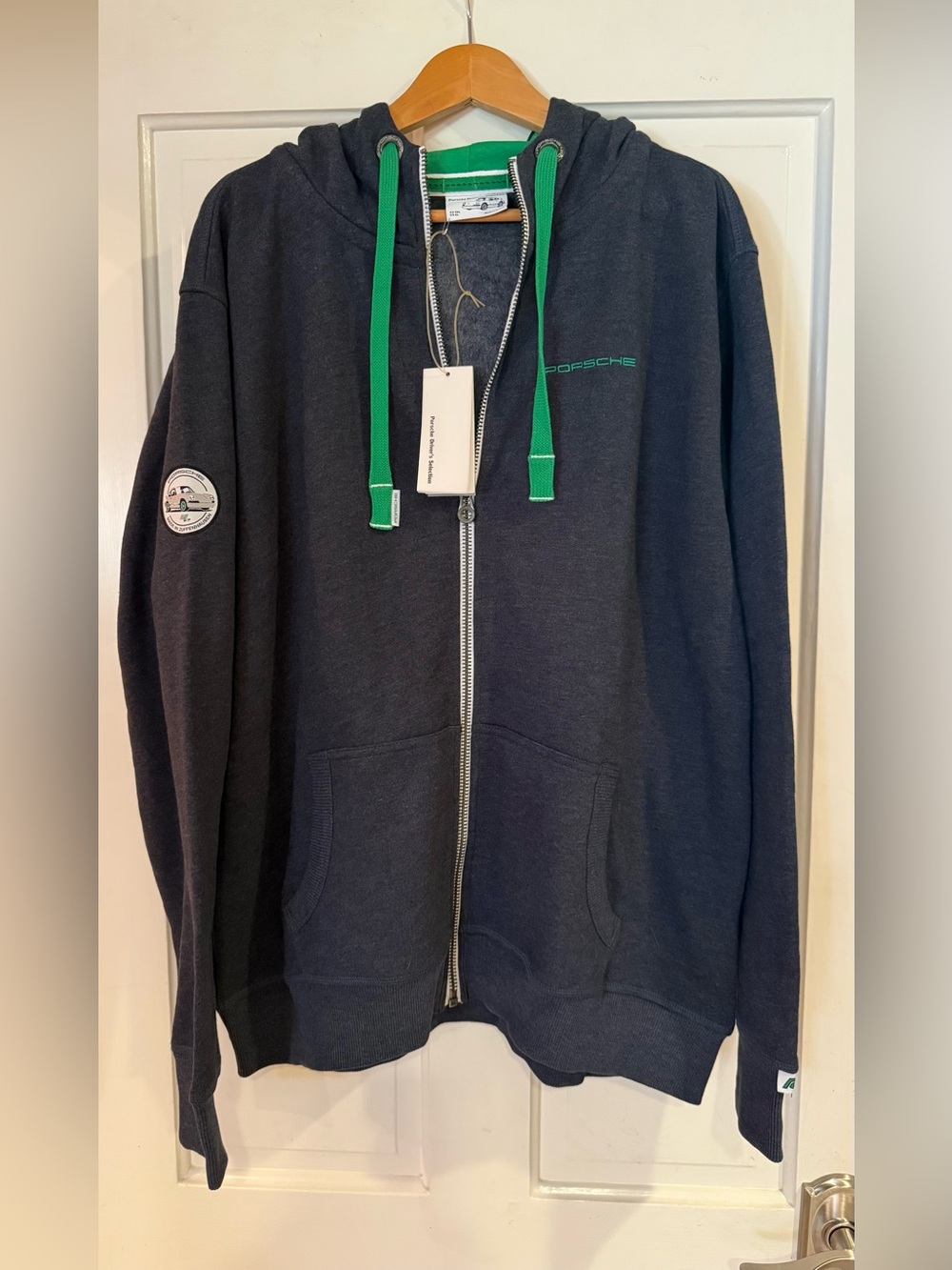 Porsche Design Navy Hoodie with Green Accents
